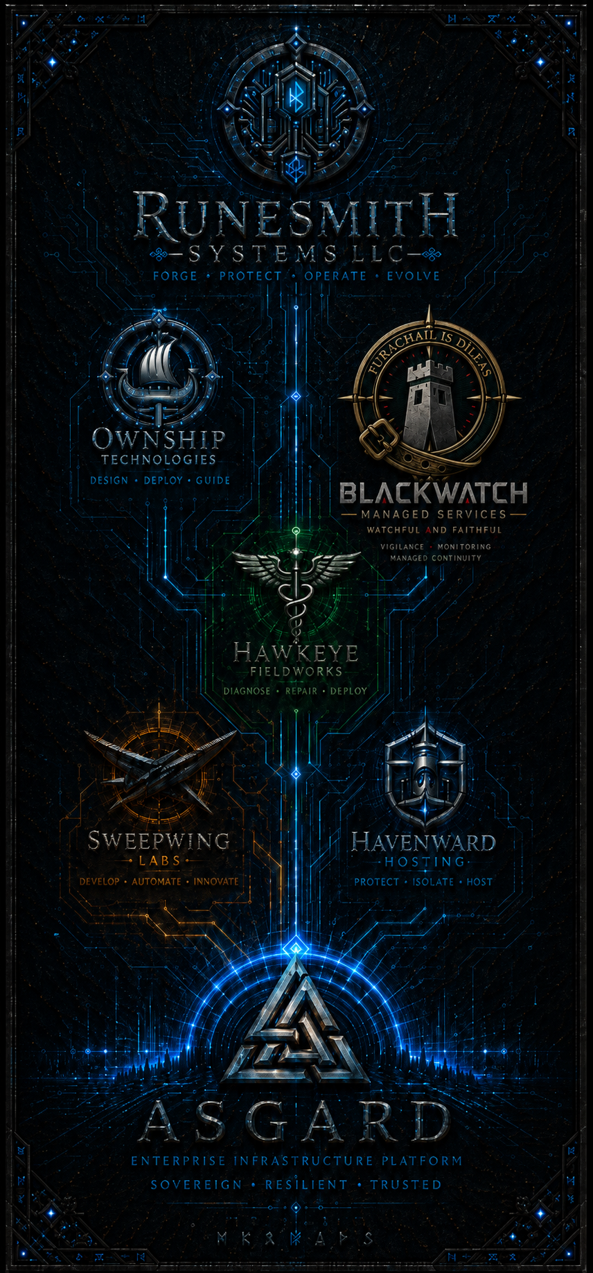 Runesmith Systems LLC divisions mobile layout